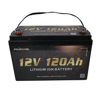 Poliovel Loisir Motorhome Camper Lifepo4 Batterie Lion 12V 120AH Lithium Batterie pour l&#39;énergie solaire